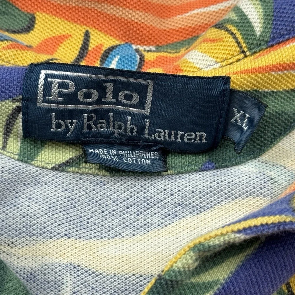 Vintage Polo Ralph Lauren Birds Of Paradise Button‎ Up Shirt XL
